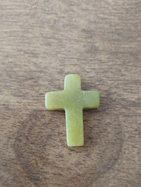 Green Stone Cross Pendant